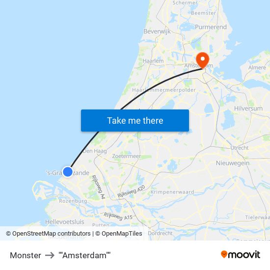 Monster to ""Amsterdam"" map