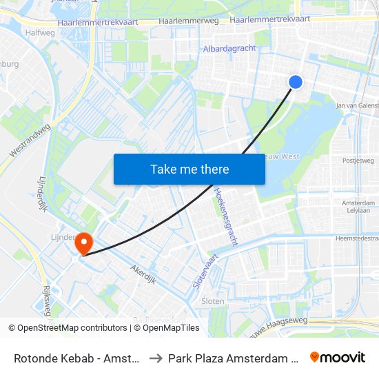 Rotonde Kebab - Amsterdam to Park Plaza Amsterdam Airport map