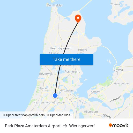 Park Plaza Amsterdam Airport to Wieringerwerf map