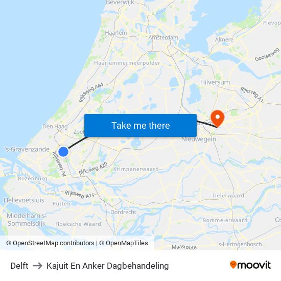 Delft to Kajuit En Anker Dagbehandeling map