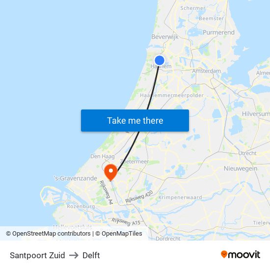 Santpoort Zuid, Willem de Zwijgerlaan to Delft map