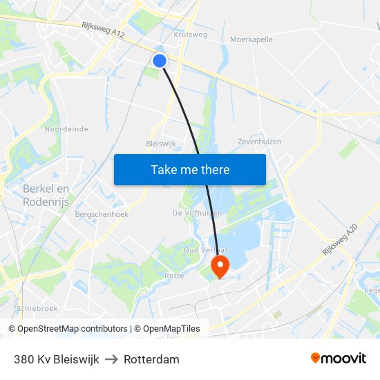 380kv Bleiswijk to Rotterdam map