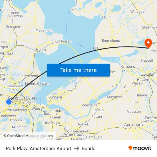 Park Plaza Amsterdam Airport to Baarlo map