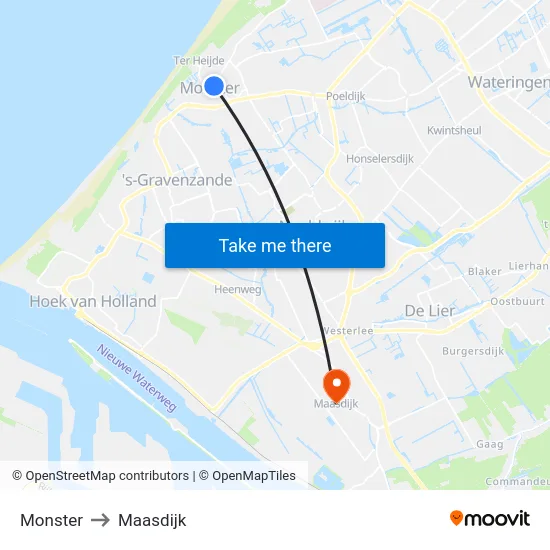 Monster to Maasdijk map