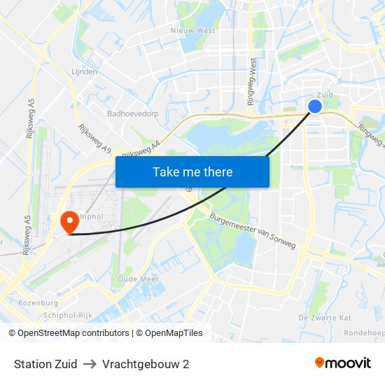 Station Zuid to Vrachtgebouw 2 map