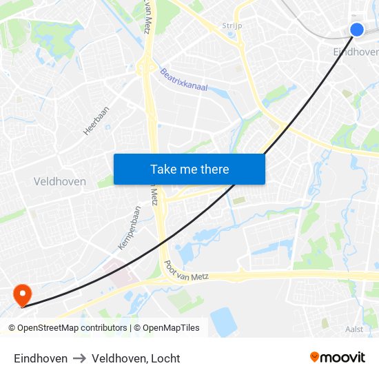 Eindhoven to Veldhoven, Locht map