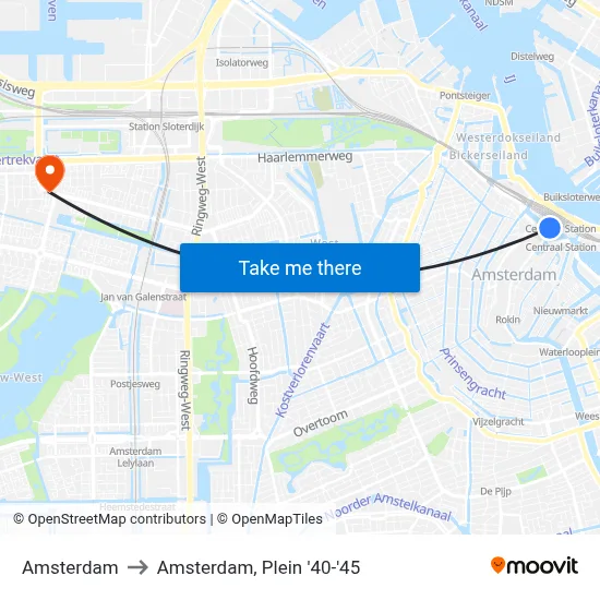Amsterdam to Amsterdam, Plein '40-'45 map
