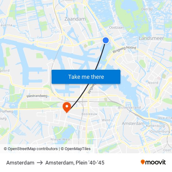 Amsterdam to Amsterdam, Plein '40-'45 map