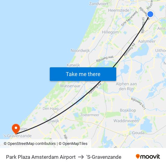Park Plaza Amsterdam Airport to 'S-Gravenzande map