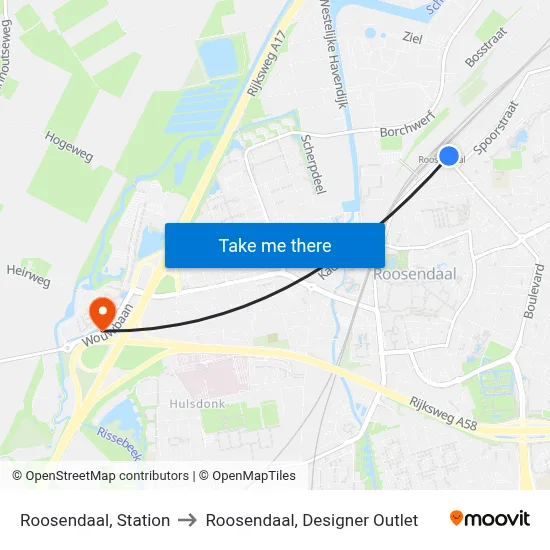 Roosendaal, Station to Roosendaal, Designer Outlet map