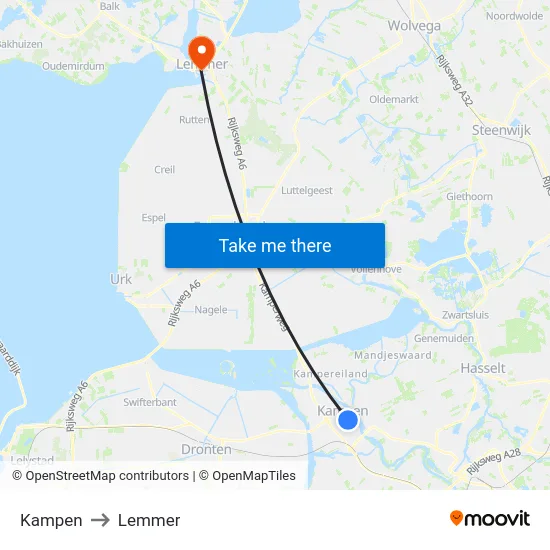 Kampen to Lemmer map