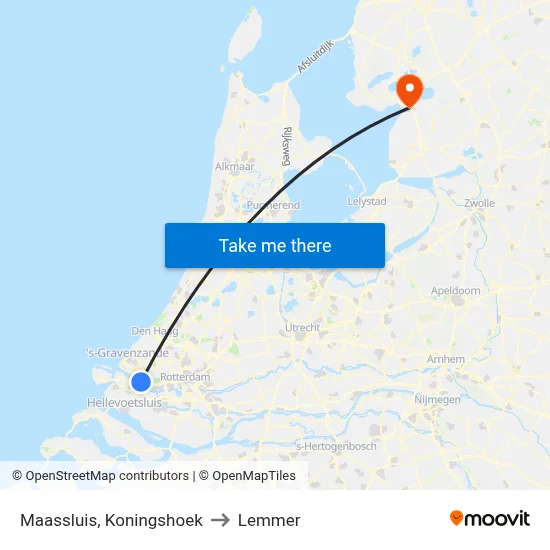 Maassluis, Koningshoek to Lemmer map