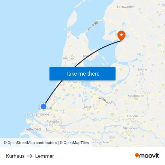 Kurhaus to Lemmer map