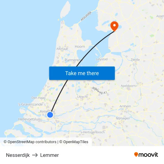 Nesserdijk to Lemmer map