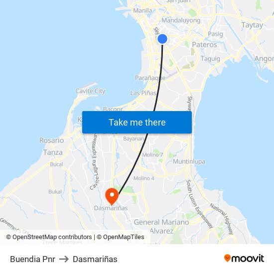 Buendia Pnr to Dasmariñas map