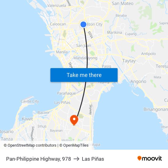 Pan-Philippine Highway, 978 to Las Piñas map