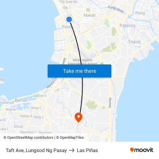 Taft Ave, Lungsod Ng Pasay to Las Piñas map