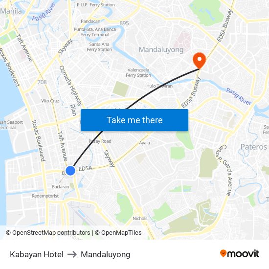 Kabayan Hotel to Mandaluyong map
