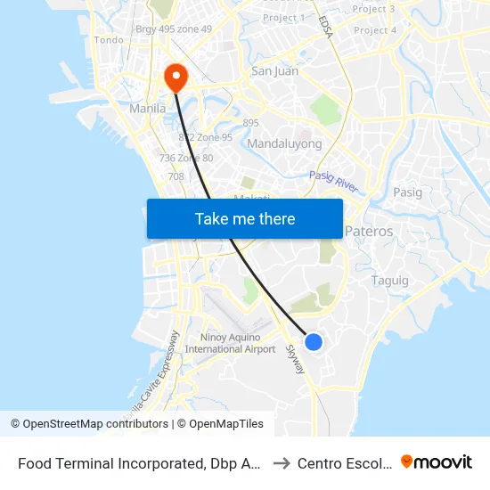 Food Terminal Incorporated, Dbp Ave, Taguig City, Manila, Manila to Centro Escolar University map