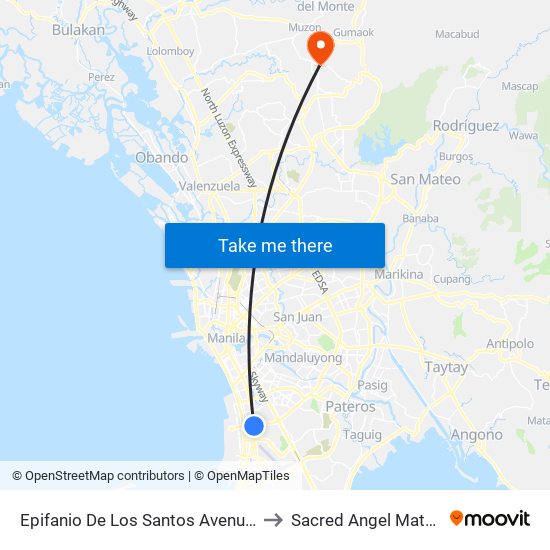 Epifanio De Los Santos Avenue, Lungsod Ng Pasay to Sacred Angel Maternity Hospital map