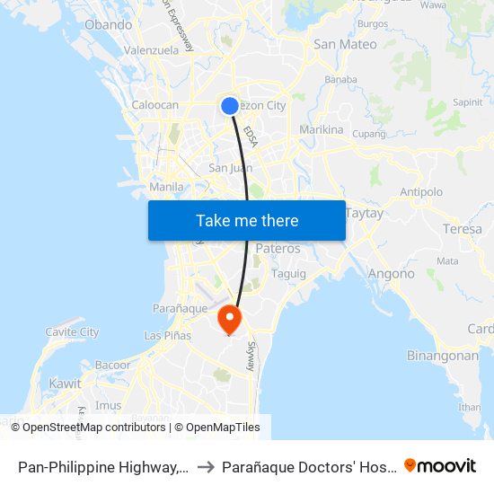 Pan-Philippine Highway, 978 to Parañaque Doctors' Hospital map