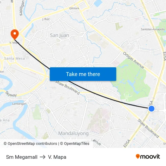 Sm Megamall to V. Mapa map