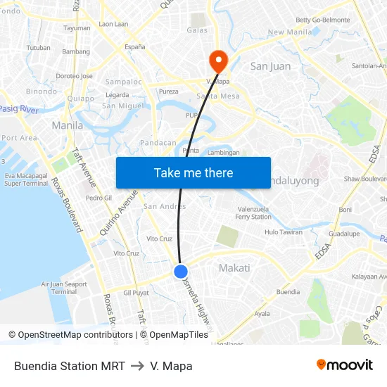 Buendia Station MRT to V. Mapa map