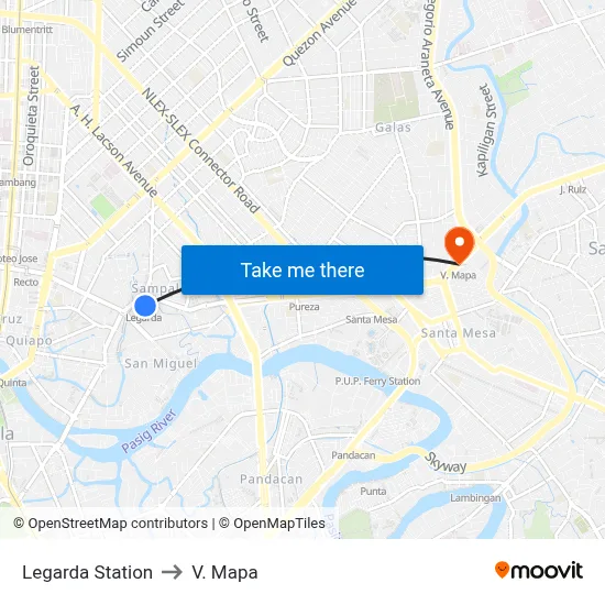 Legarda Station to V. Mapa map