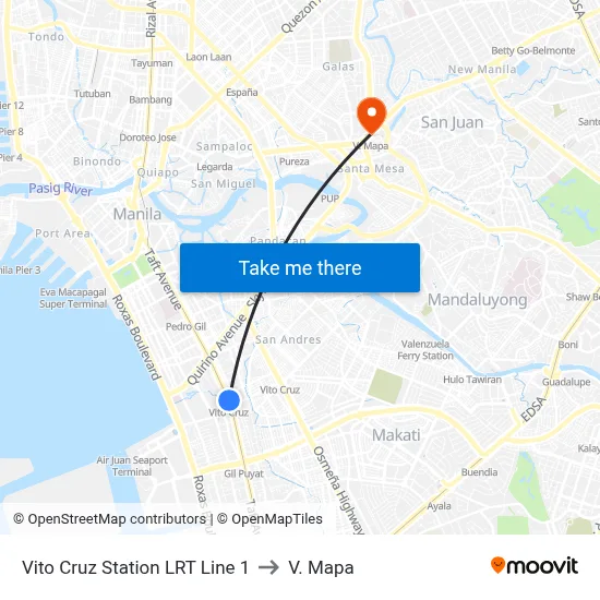 Vito Cruz Station LRT Line 1 to V. Mapa map