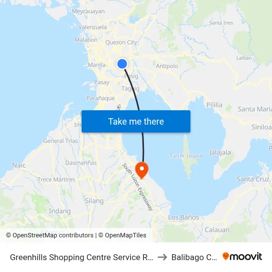 Greenhills Shopping Centre Service Rd San Juan Manila to Balibago Complex map