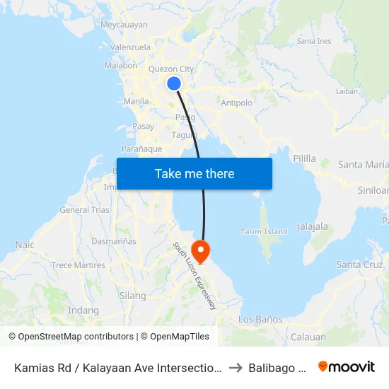 Kamias Rd / Kalayaan Ave Intersection, Quezon City, Manila to Balibago Complex map