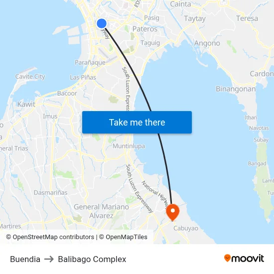 Buendia to Balibago Complex map