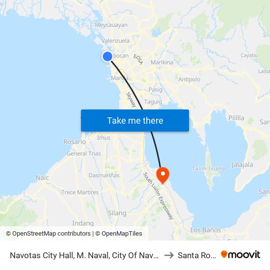 Navotas City Hall, M. Naval, City Of Navotas to Santa Rosa map