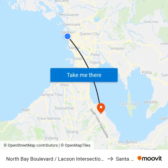 North Bay Boulevard / Lacson Intersection, City Of Navotas to Santa Rosa map