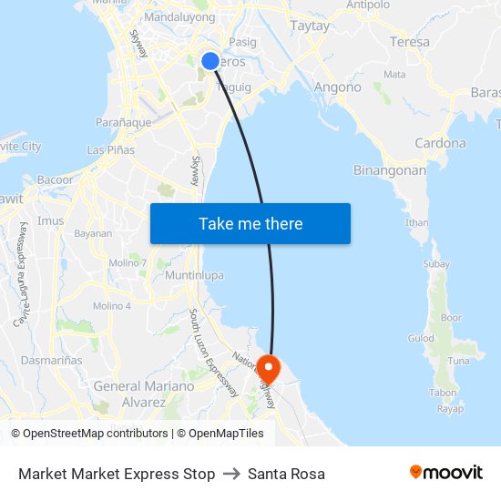 Market Market Express Stop to Santa Rosa map