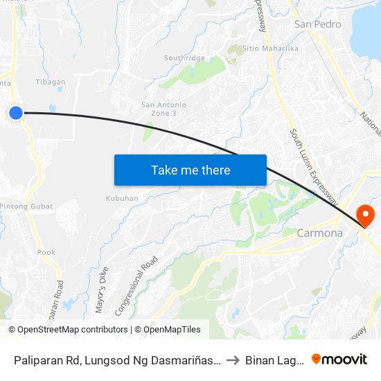 Paliparan Rd, Lungsod Ng Dasmariñas, Manila to Binan Laguna map