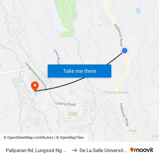 Paliparan Rd, Lungsod Ng Dasmariñas, Manila to De La Salle University - Dasmariñas map