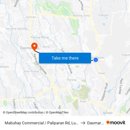 Mabuhay Commercial / Paliparan Rd, Lungsod Ng Dasmariñas, Manila to Dasmariñas City map