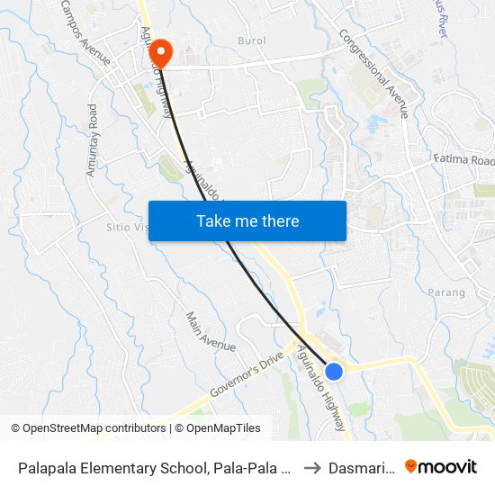 Palapala Elementary School, Pala-Pala Rd, Dasmariñas City, Manila to Dasmariñas City map