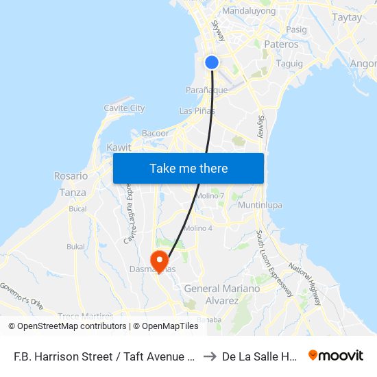 F.B. Harrison Street / Taft Avenue Extension Intersection, Lungsod Ng Pasay, Manila to De La Salle Health Sciences Institute map