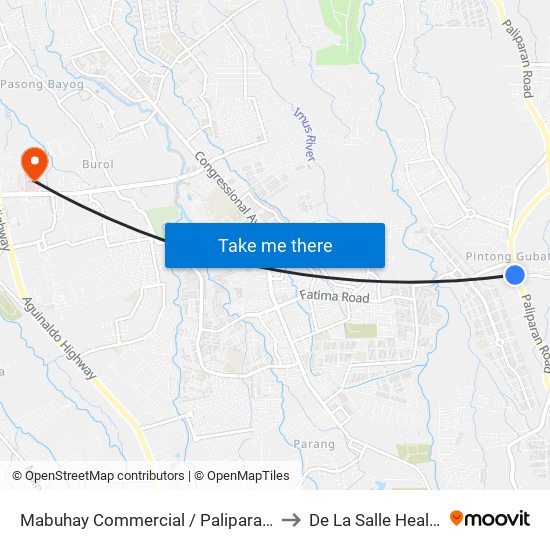 Mabuhay Commercial / Paliparan Rd, Lungsod Ng Dasmariñas, Manila to De La Salle Health Sciences Institute map