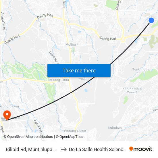 Bilibid Rd, Muntinlupa City, Manila to De La Salle Health Sciences Institute map