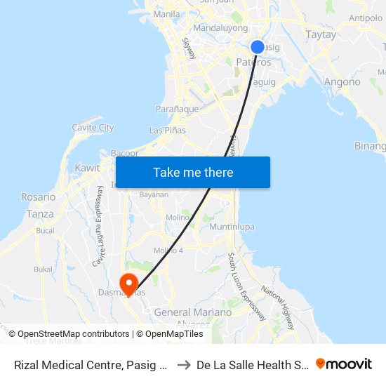 Rizal Medical Centre, Pasig Blvd, Pasig City, Manila to De La Salle Health Sciences Institute map