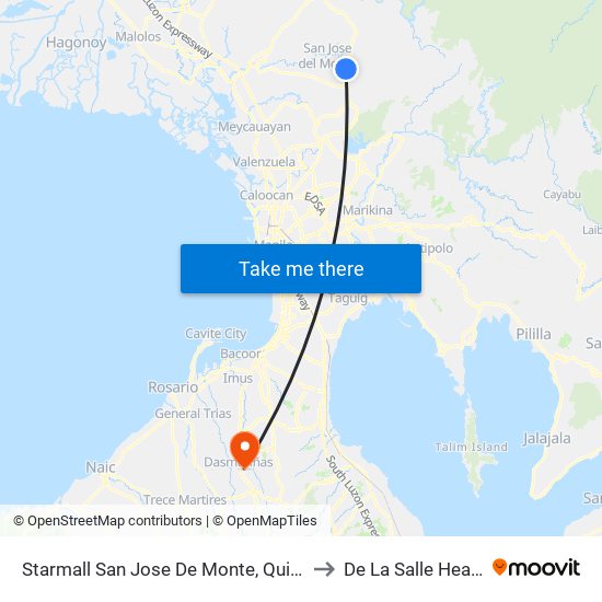 Starmall San Jose De Monte, Quirino Highway, City Of San Jose Del Monte to De La Salle Health Sciences Institute map