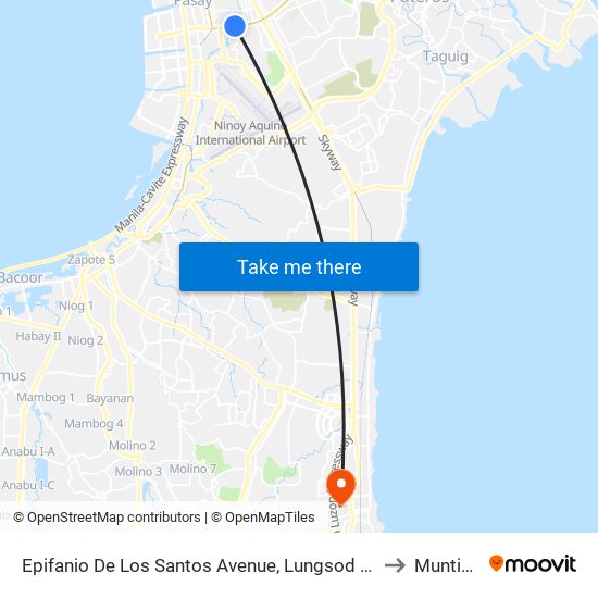 Epifanio De Los Santos Avenue, Lungsod Ng Makati, Manila to Muntinlupa map