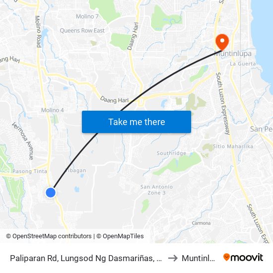 Paliparan Rd, Lungsod Ng Dasmariñas, Manila to Muntinlupa map