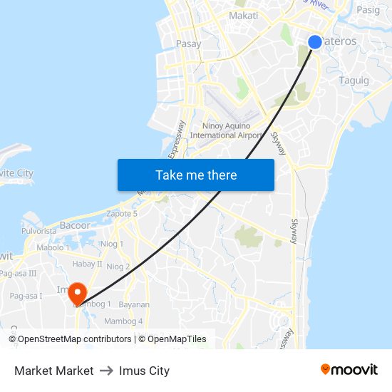 Market Market to Imus City map