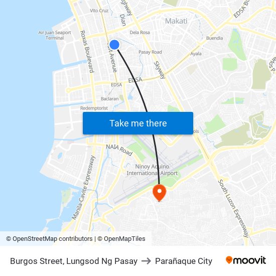 Burgos Street, Lungsod Ng Pasay to Parañaque City map