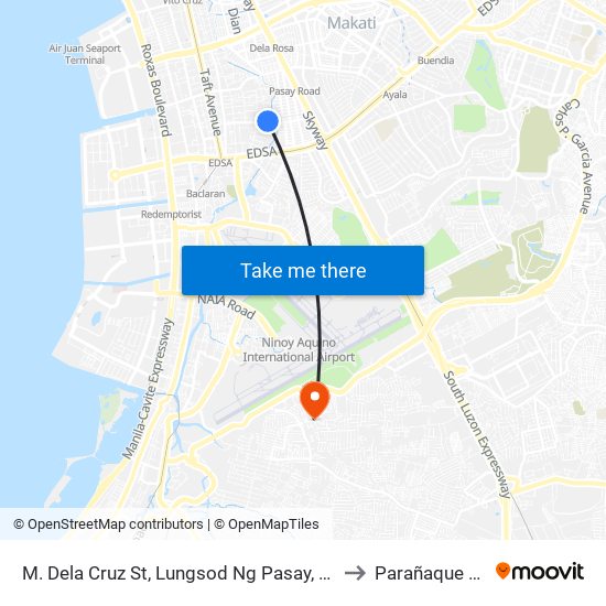 M. Dela Cruz St, Lungsod Ng Pasay, Manila to Parañaque City map