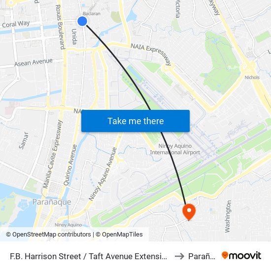 F.B. Harrison Street / Taft Avenue Extension Intersection, Lungsod Ng Pasay, Manila to Parañaque City map